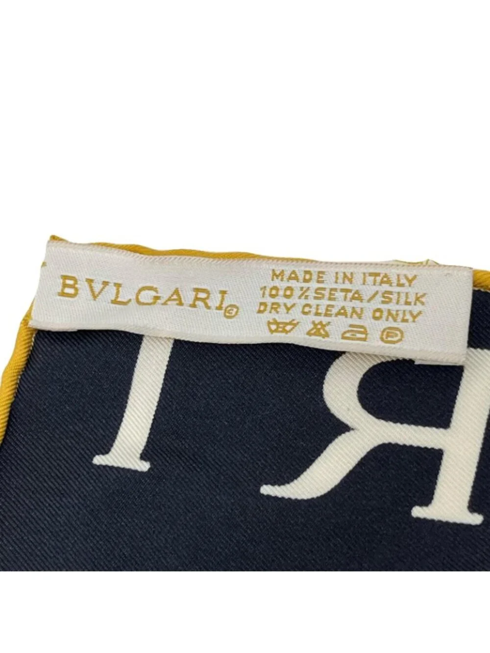 Bvlgari Silk Scarf Logo Mania Black